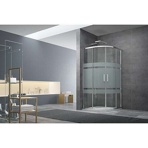 Sprchový kout čtvrtkruh 80x80x190 cm Siko TEX chrom lesklý SIKOTEXS80CRS