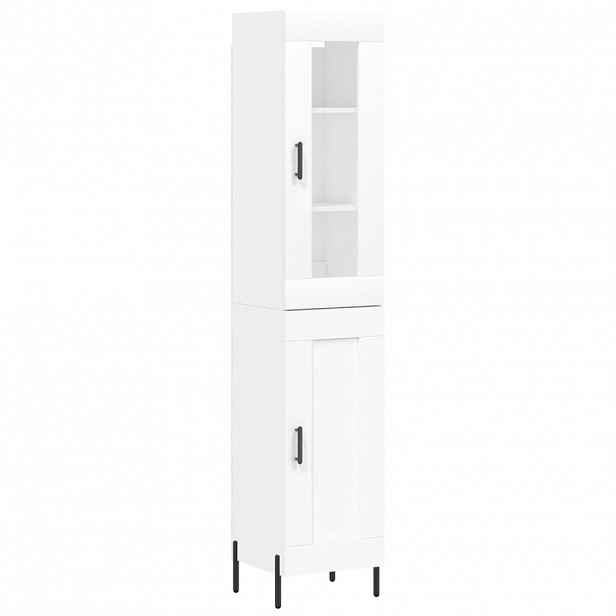 vidaXL Skříň highboard bílá 34,5 x 34 x 180 cm kompozitní dřevo
