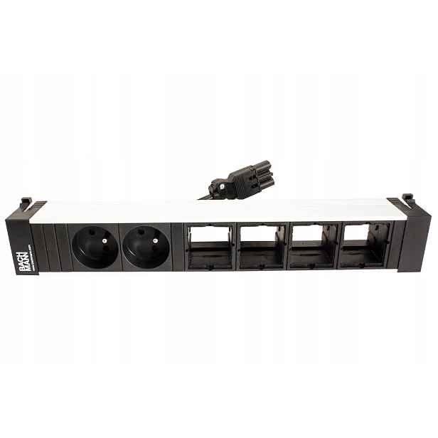 Bachmann Systém Power Frame, box pro 6 modulů, 2x zásuvka Cz, 4x volné