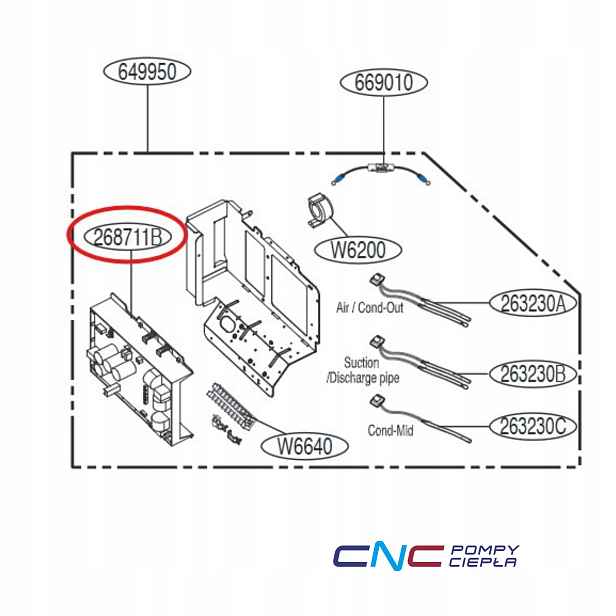 Ovládací deska Lg EBR78090317 modul Pcb klimatizace tepelného čerpadla Orig