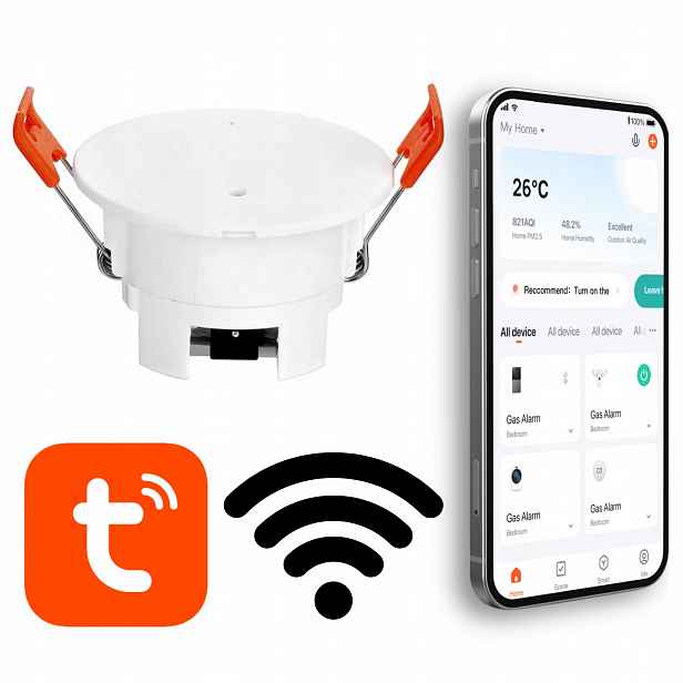 Senzor Pohybu Přítomnosti Detektor Proti Vloupání Kotaktron Smart Home Tuya