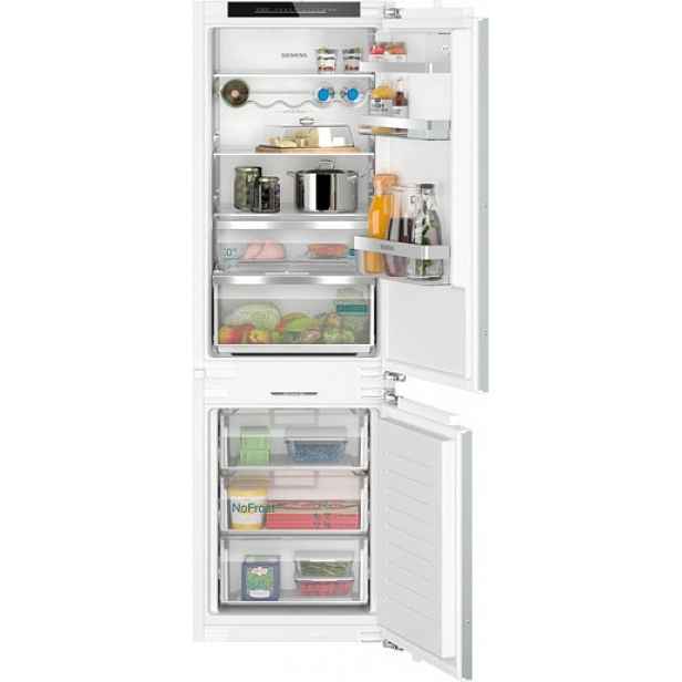 Vestavná lednice Siemens s mrazákem dole 177,2 x 55,8 cm ploché panty s jemným dovíráním KI86NADD0