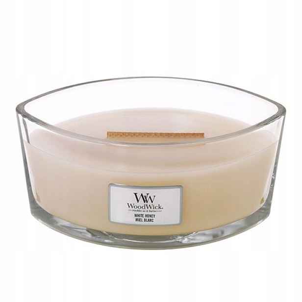WoodWick svíčka loď White Honey 453.6 g