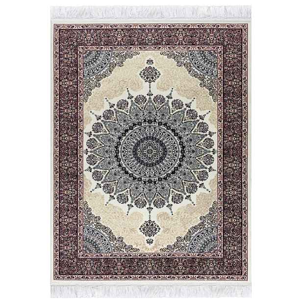 Koberec do obývacího pokoje béžový 160x230 cm, orientální, tradiční, měkký, krátký vlas