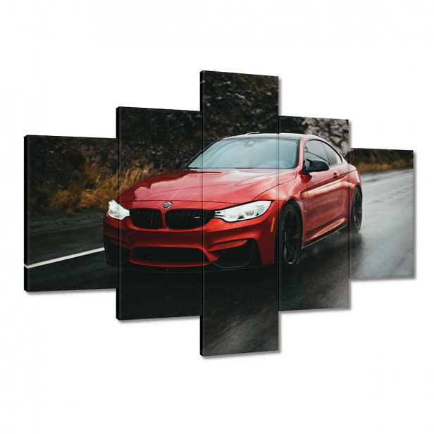 Obrazy 100x70 Červené Bmw Auto