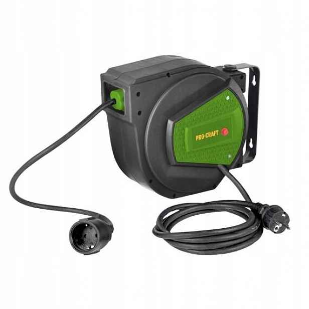 Procraft kabel prodlužovací 230V, 15m, Automatický Naviják EK15, max. 1500W