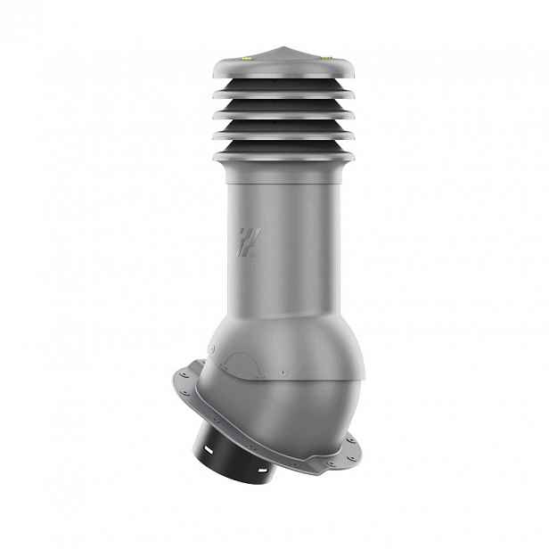 Větrací komín HiVent pro plechovou střešní krytinu, profil L, průměr 150 mm, grafit
