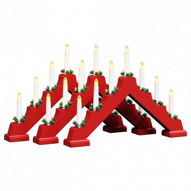 vidaXL Vánoční svíčkový most 3 ks 7 LED Teplá bílá 39.5 x 5 x 29 cm