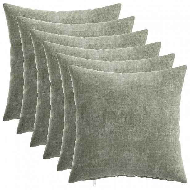 vidaXL Povlak na polštář 6 ks HEERLEN Zelená 30 x 30 cm