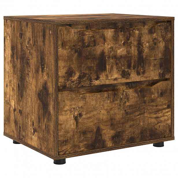 vidaXL Úložná skříňka 60 x 48 x 57 cm Kompozitní dřevo Kouřový dub