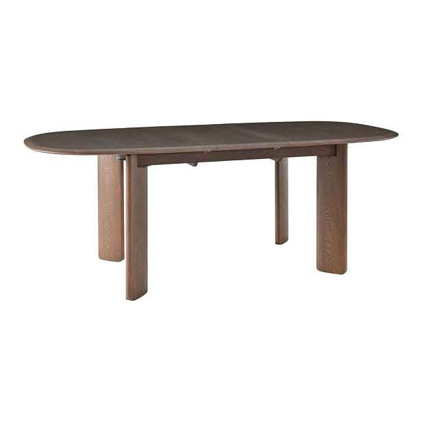 Rozkládací jídelní stůl s přídavnou deskou s deskou v dekoru ořechového dřeva 110x220 cm Calen – MOME