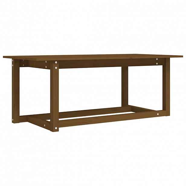 vidaXL Konferenční stolek medově hnědý 110x55x45 cm masivní borovice