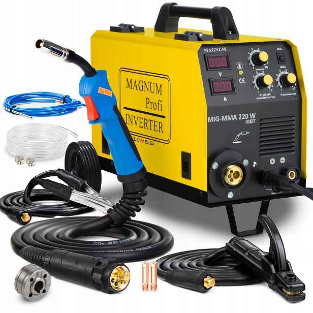 Svářečka Migomat Magnum Mig 220W Mma Alu 200A 230V Igbt Tvrdé Pájení Flux