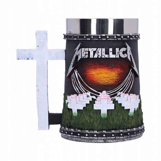 Metallica Master of Puppets pivní sklenice ručně malovaný, Licencovaný