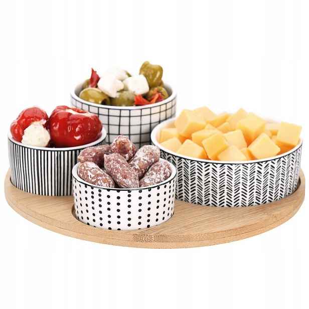 Misky Talerz miska na svačinu předkrmy tapas omáčky dipy miska na dip deska