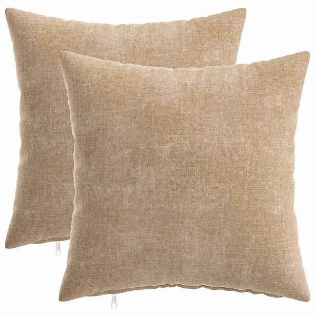 vidaXL Povlak na polštář 2 ks HEERLEN Taupe 30 x 30 cm