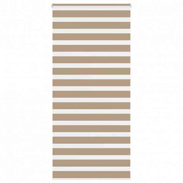 vidaXL Zebra roleta pískově hnědá šířka látky 90,9 cm polyester