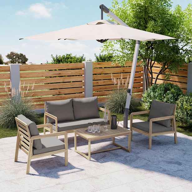 Ambia Garden ZAHRADNÍ SADA 4dílné, dřevo, textil
