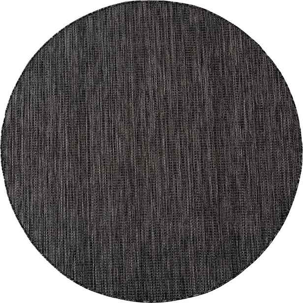 Černý kulatý vnitřní a venkovní koberec ø 80 cm Mira 1450 – Ayyildiz Carpets