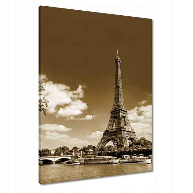 Obrazy 60x80 Fotka Eiffelovy věže sepia