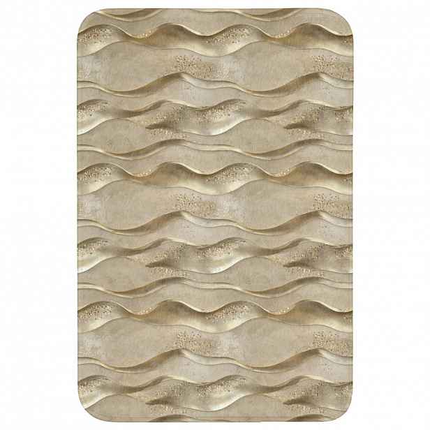 OnlyWow KOUPELNOVÁ PŘEDLOŽKA Vlny - vzor - zlaté 60x90 cm