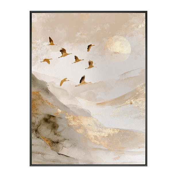 Tištěný obraz s rámem 60x80 cm Golden Peaks II – Styler