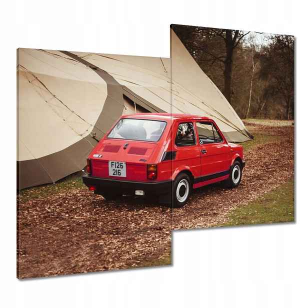 Obrazy 80x70 Červený malý Fiat 126p