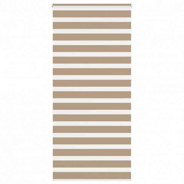 vidaXL Zebra roleta pískově hnědá šířka látky 95,9 cm polyester