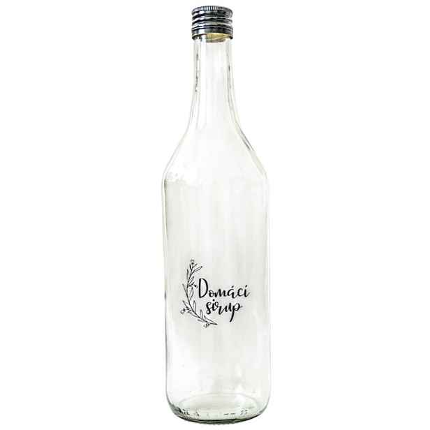 láhev 0,7l DOMÁCÍ SIRUP, 3ks, vč.zátk šroub Al, sklo