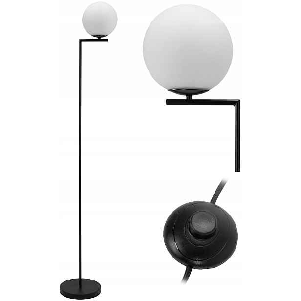 Moderní, Černá Glamour Podlahová Stojací Lampa