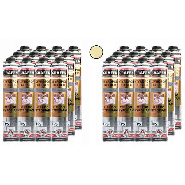 24x Pianoklej Lepidlo na polystyren Grafen Xps Eps Bílé Grafitové
