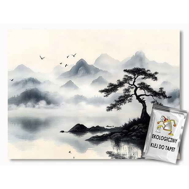 Fototapeta Flizelina Krajina Orient Čína Japonsko Hory Dřevo 150x105 110g