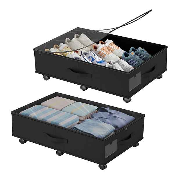 Organizér pod skládací postel Oxford 63x42cm 2ks koleček povlečení