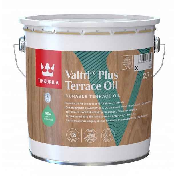 Olej na terasy Tikkurila Valtti Plus Terrace Oil Clean 2,7L Barvy