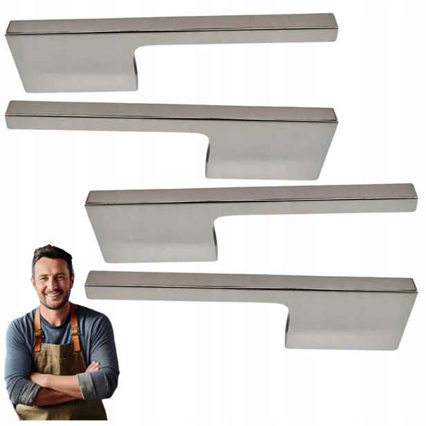 Nábytková Úchytka do skříně Zásuvky Topic 105 mm Chrom Lesk 4ks