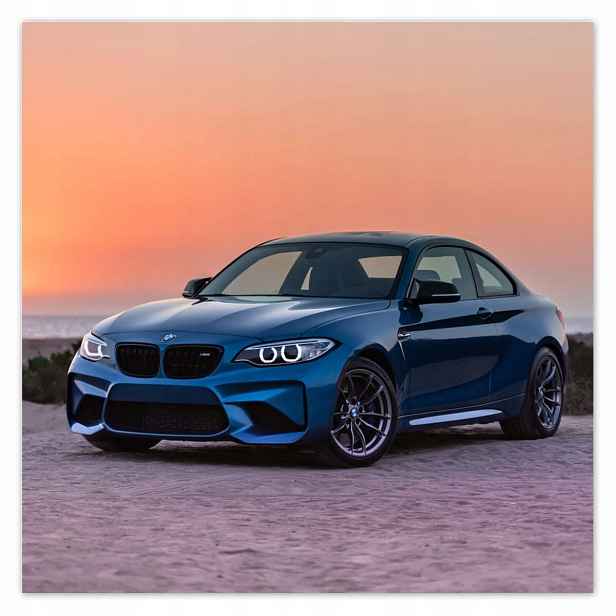 Plakáty 140x140 Krajina Bmw Západ slunce