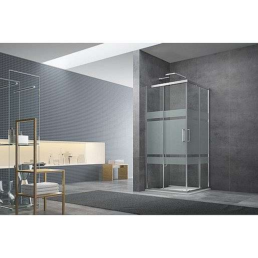 Sprchový kout čtverec 90x90x190 cm Siko TEX chrom lesklý SIKOTEXQ90CRS