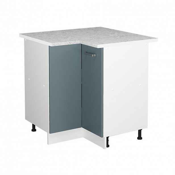 Vicco UNIVERZÁLNÍ ROHOVÁ SKŘÍŇ R-Line Modrošedá 75.6 cm s dvířky, s pracovní deskou
