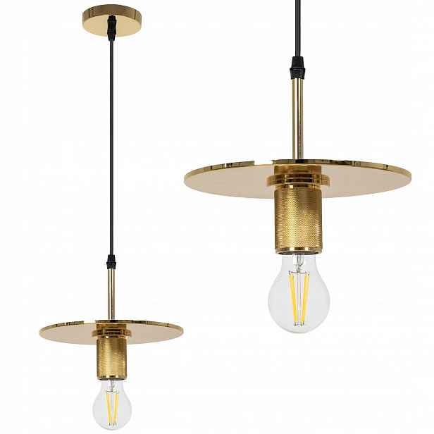 Závěsná lampa plochá zlatá APP1180-1CP Flat Gold