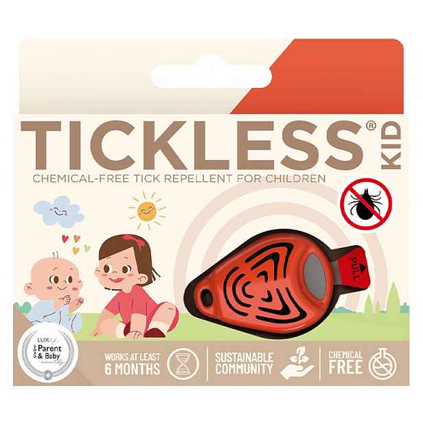 TickLess Kid Účinná Ochrana Dětí před klíšťaty proti klíšťatům Orange