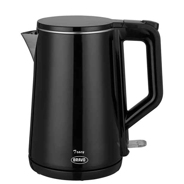konvice var. 1,5l B-5018 TRACY, černá, dvouplášť, 2000W, BRAVO