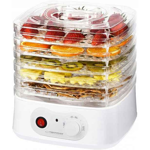 Potravinářský dehydrátor, průhledný/bílý, 250 W