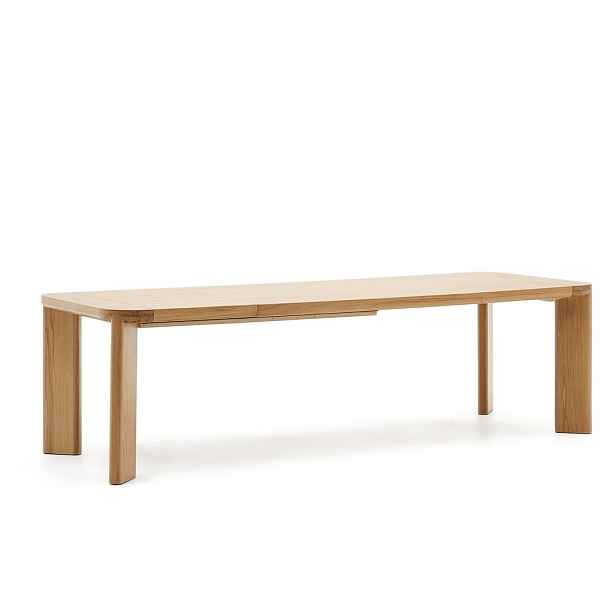 Rozkládací jídelní stůl s deskou v dubovém dekoru v přírodní barvě 100x200 cm Jondal – Kave Home