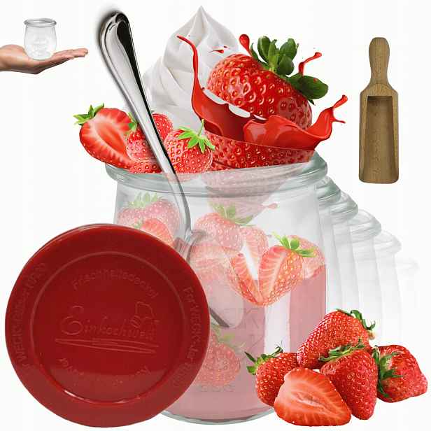 Sklenice Weck 220 ml zavařeniny Tulip žáruvzdorné silikonové víko 12 Ks odměrka