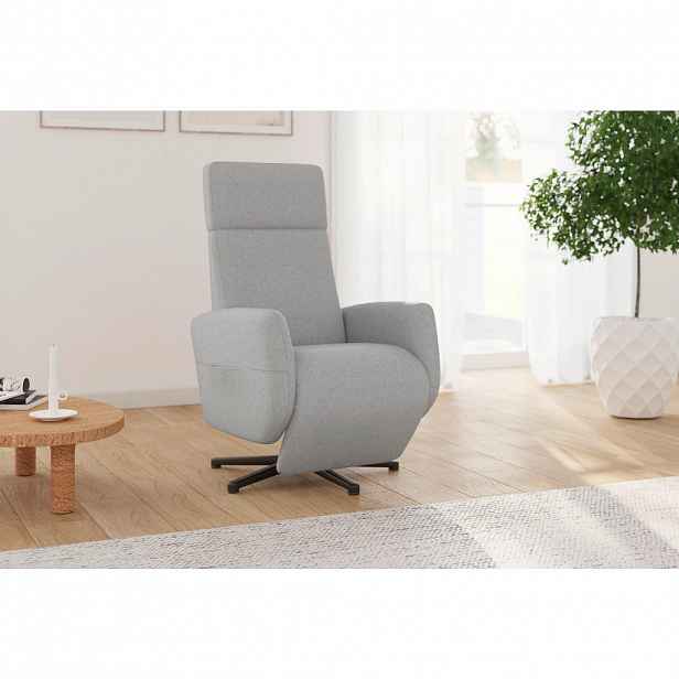 Sit & More RELAXAČNÍ KŘESLO, textil, světle šedá