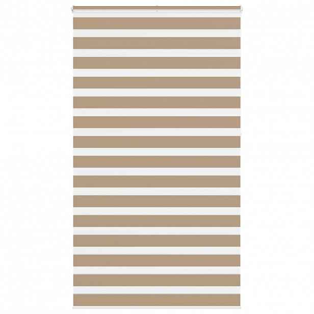vidaXL Zebra roleta pískově hnědá šířka látky 115,9 cm polyester