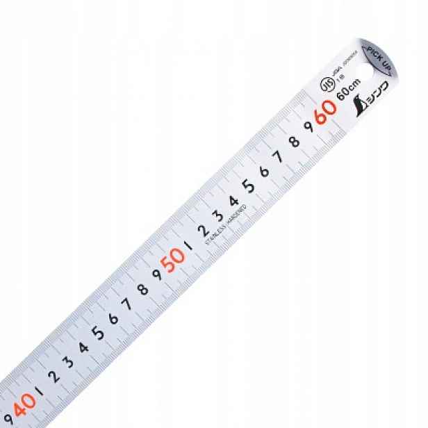 Japonské měřítko pro kreslení 60 cm Přesnost pravítko Shinwa Ocel Inox