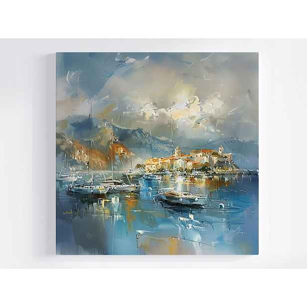 Obraz Na Plátně Canvas Město Chorvatsko Moře Marina Port Jachta 50x50