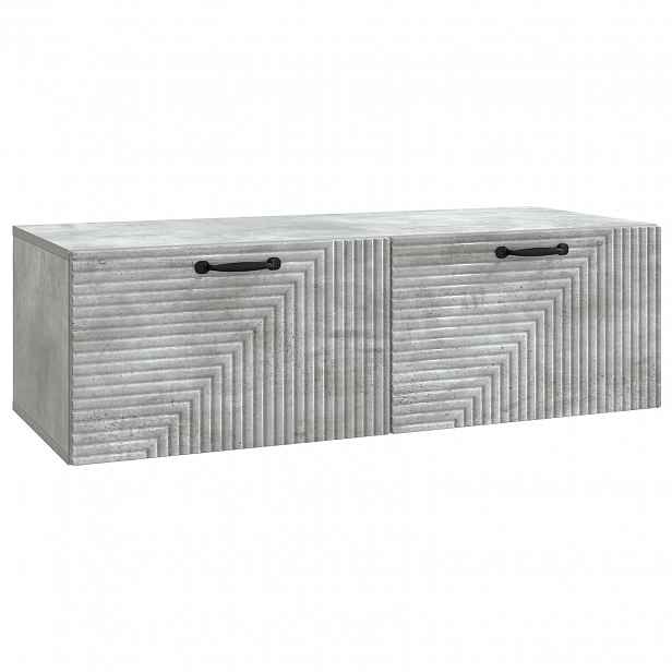 vidaXL Nástěnná TV skříň Nástěnný Betonově šedá 98 x 41 x 30 cm