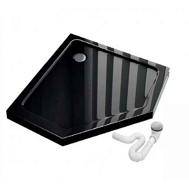 Rea-K8543 sprchová vanička pětiúhelníkový diamond black